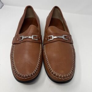 Johnston & Murphy Brown Horse-bit Sheepskin  Loafers - 13 M Excellent Condition